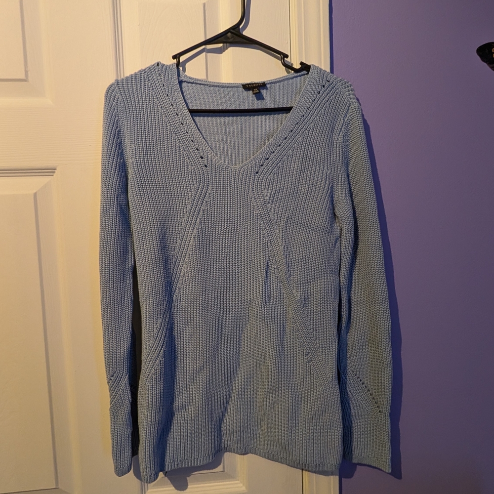 Talbots Light Blue V-Neck Sweater
